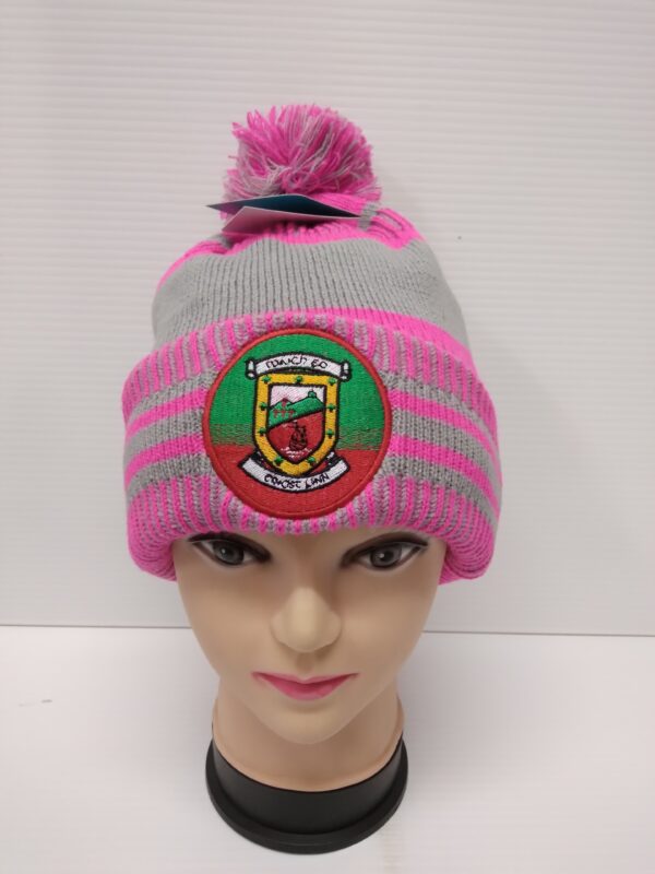 Pink Mayo GAA Bobble Hat - Image 3