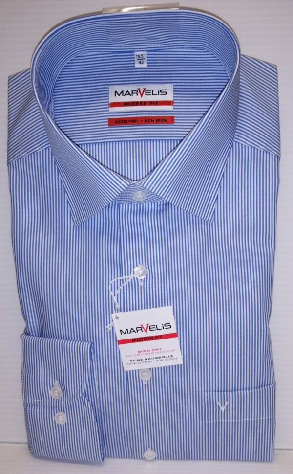 Marvelis 7754 Shirt Blue Stripe