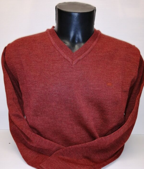 Zazzi V Neck Jumper Brick