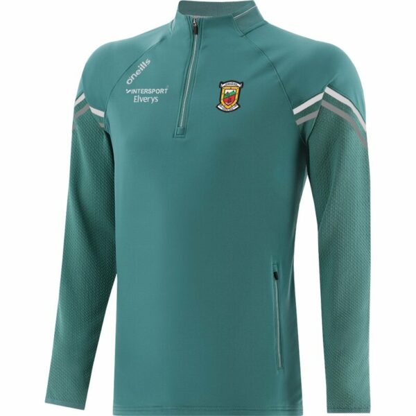 mayo weston 1/2 zip hybrid top green blue slate/grey/alloy