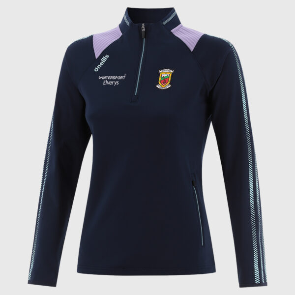 Dynamo girls 1/2 zip brushed top Marine/purple/green